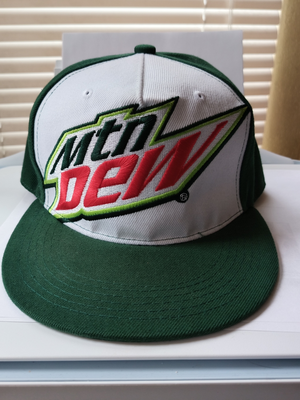 Mountain Dew Green & White Snapback Hat